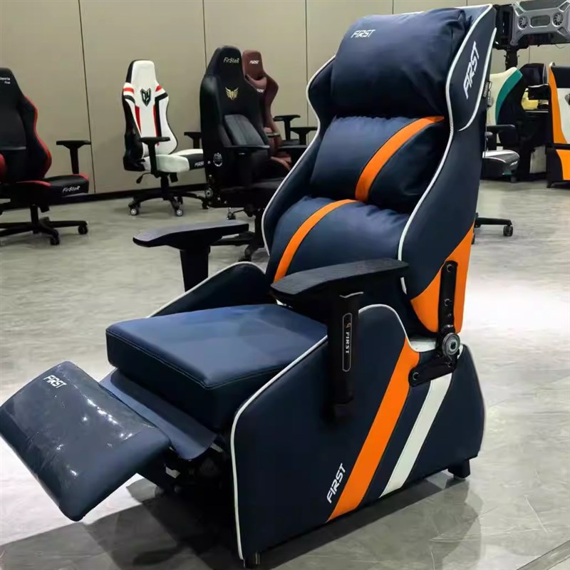 脚托电竞沙发扶手升降后背可躺刚结构网咖沙发功能沙发滑轮电脑椅