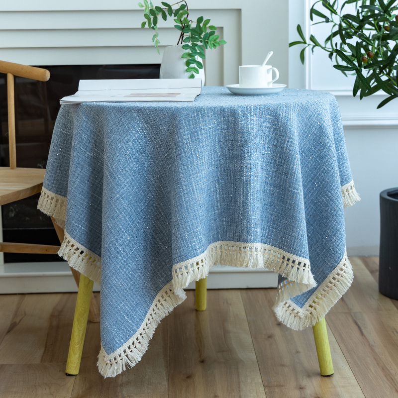 桌布布艺圆桌茶几布轻奢高级u感长方形餐桌布盖布书桌ins圆形台布