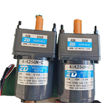 ZD中大交流齿轮减速电机220V 4IK25RGN-C/4GN20K 25W调速电机