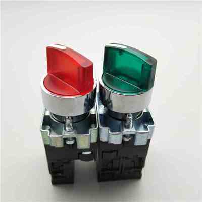 XB2-BK2361C BK2462C BE101C二档三挡带灯自锁选择旋转钮开关22mm