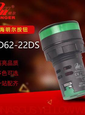 浙江明尔指示灯22MM AD62-22DS AC220 24 380红绿白色代AD16-22DS
