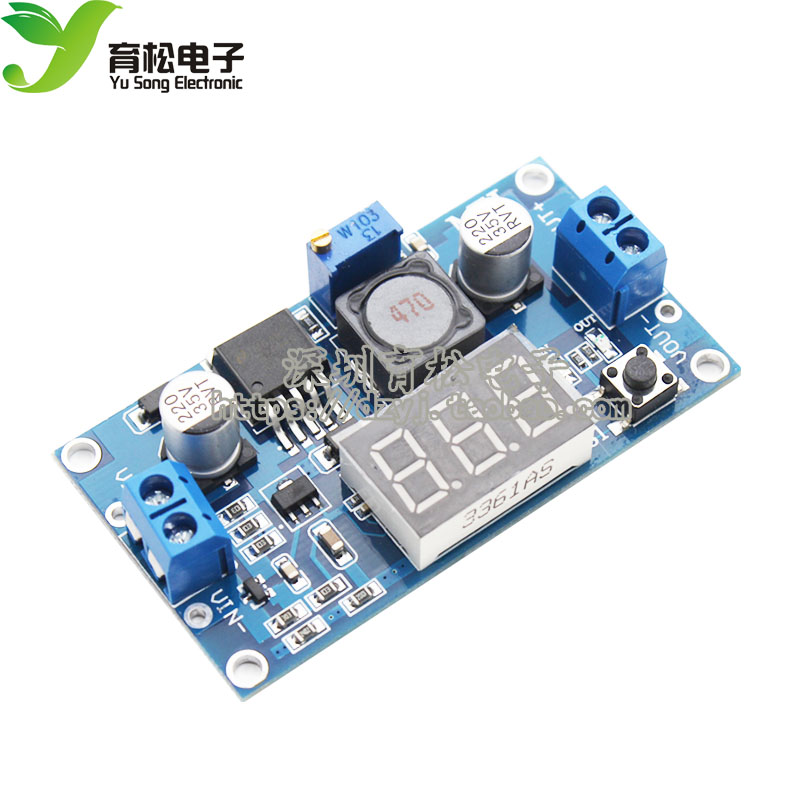新款 DC-DC可调稳压电源模块 LM2596稳压模块 带电压表显示