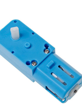 智能小车tt马达蓝色单轴双轴塑料齿轮减速电机直流电DIY马达1：48