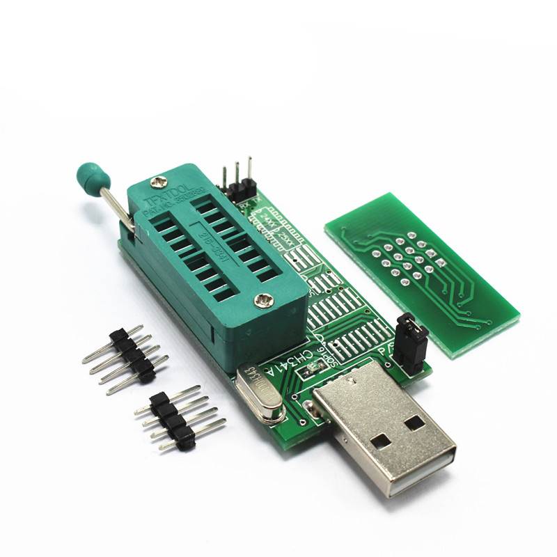 CH341A 24 25 DVD编程器 路由器 BI0S 中九刷机 USB多功能编程器