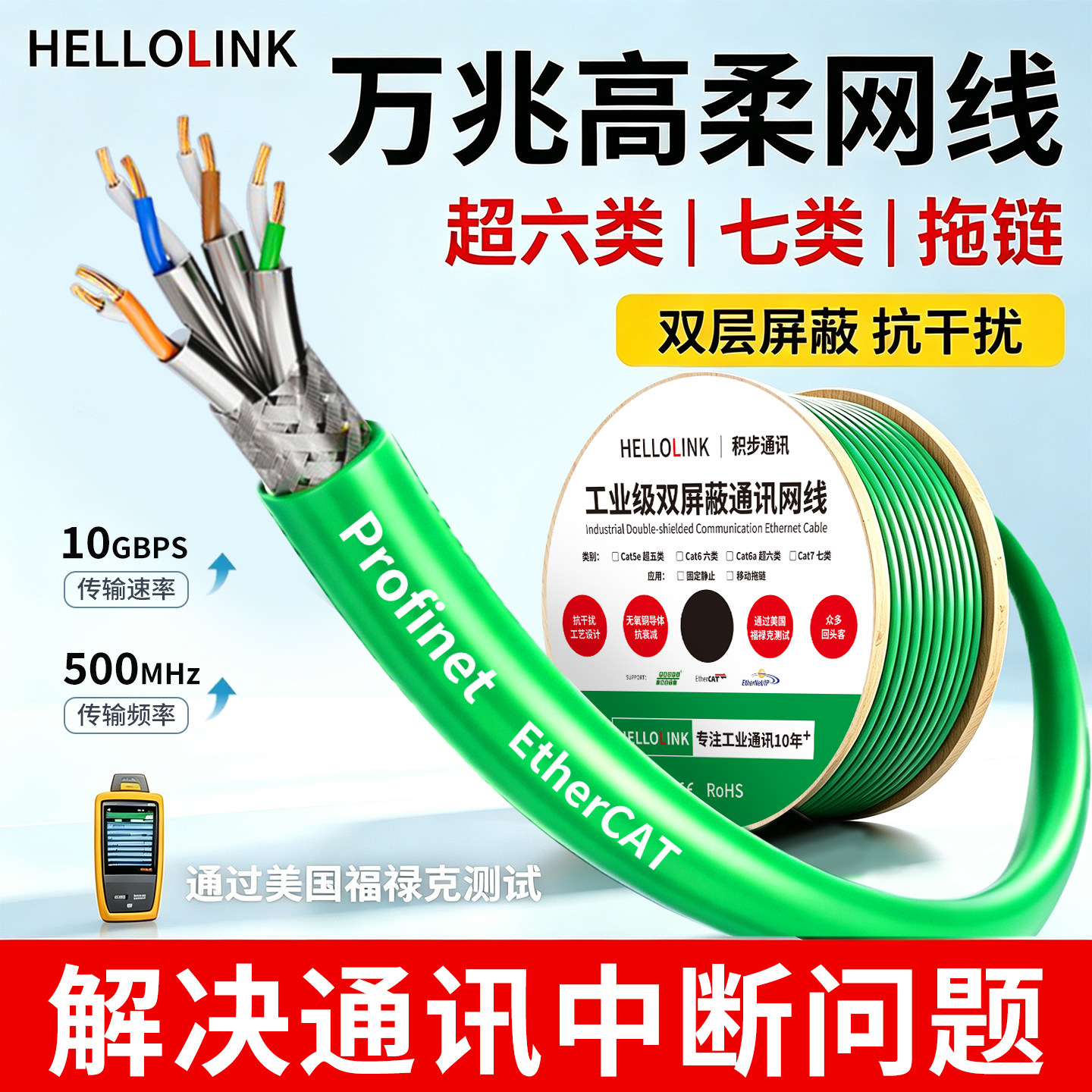 工业机器人扭转网线超六类高柔线图片