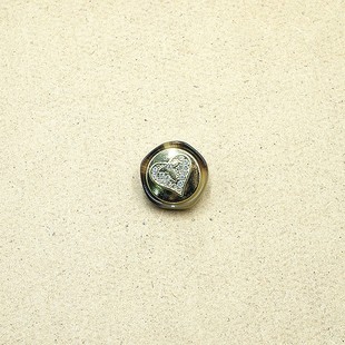 厂家直销树脂金属纽扣 扣 现货金属拼树脂扣子 圆形大衣针织衫