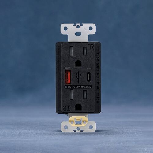UL认证北美快充美规插座15A/20A TypeA/C PD20W 工业级现货入墙式