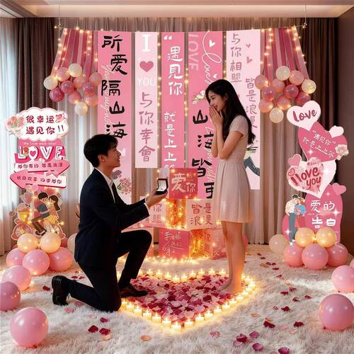 520情人节浪漫求婚表白条幅