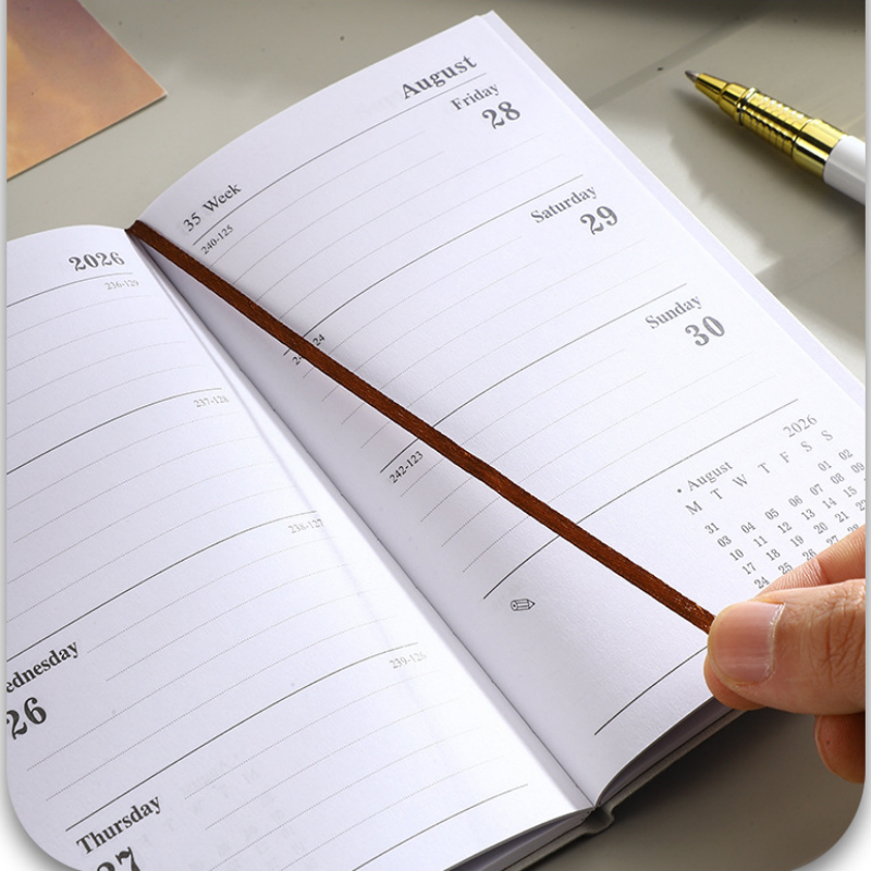 A6一周两页英文版小号备忘录记事本2026周计画本随身薄款笔记本子,文具电教/文化用品/商务用品,手帐/日程本/计划本,淘宝优惠券,粉丝福利购,淘宝优惠卷
