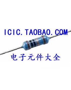 1% 1W 金属膜电阻 2M  色环电阻 铜脚 1% 9.86元有100只
