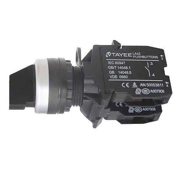正品天逸 TAYEE LA42X3 3档 3位自锁 自复位旋钮 转换选择开关