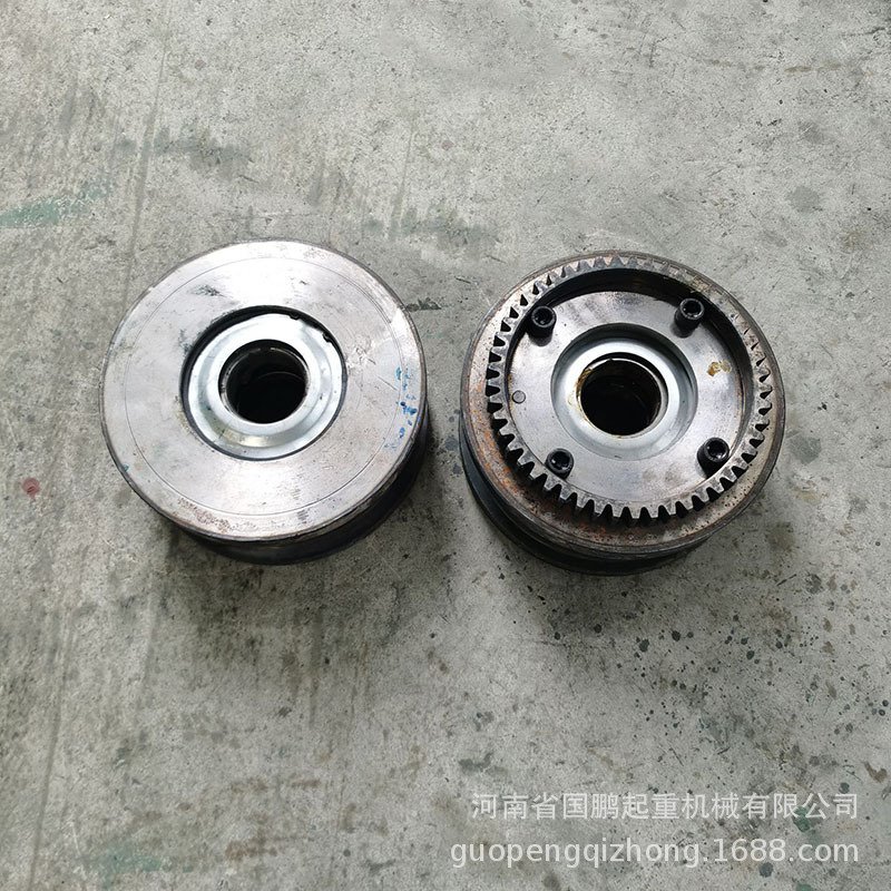 单梁起重机行车天车龙门架驱动轮端梁行走轮平面凹面齿圈300LD轮