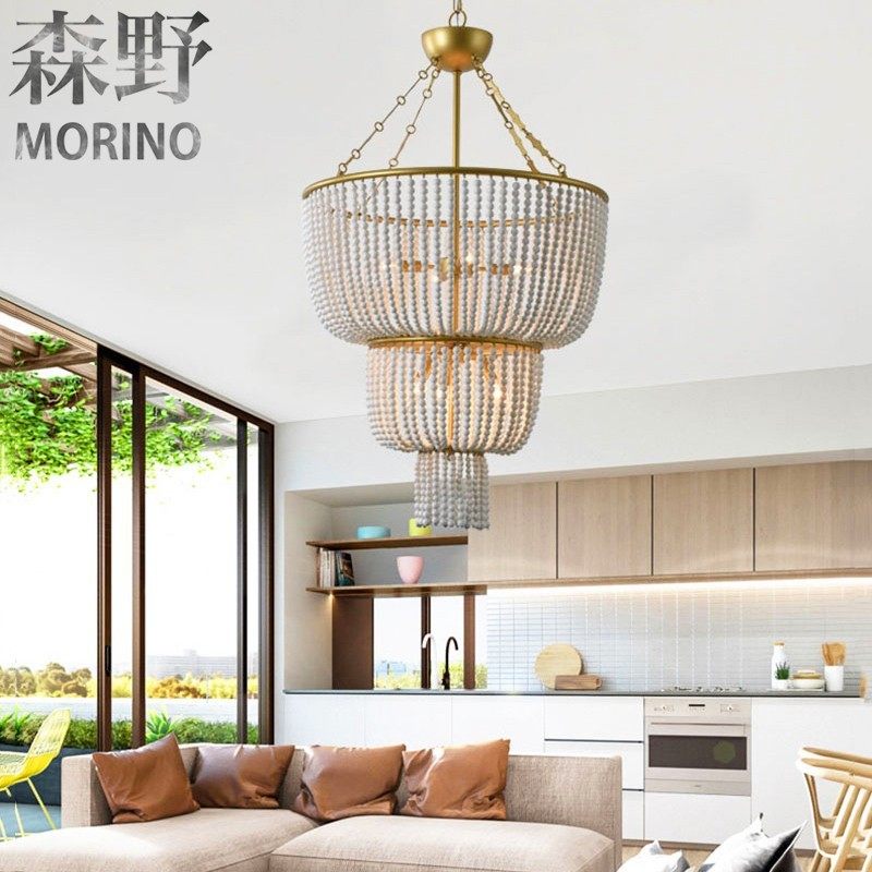 森野照明  美式乡村铁艺灯客厅卧室别墅民宿阳台创意法式铁艺吊灯