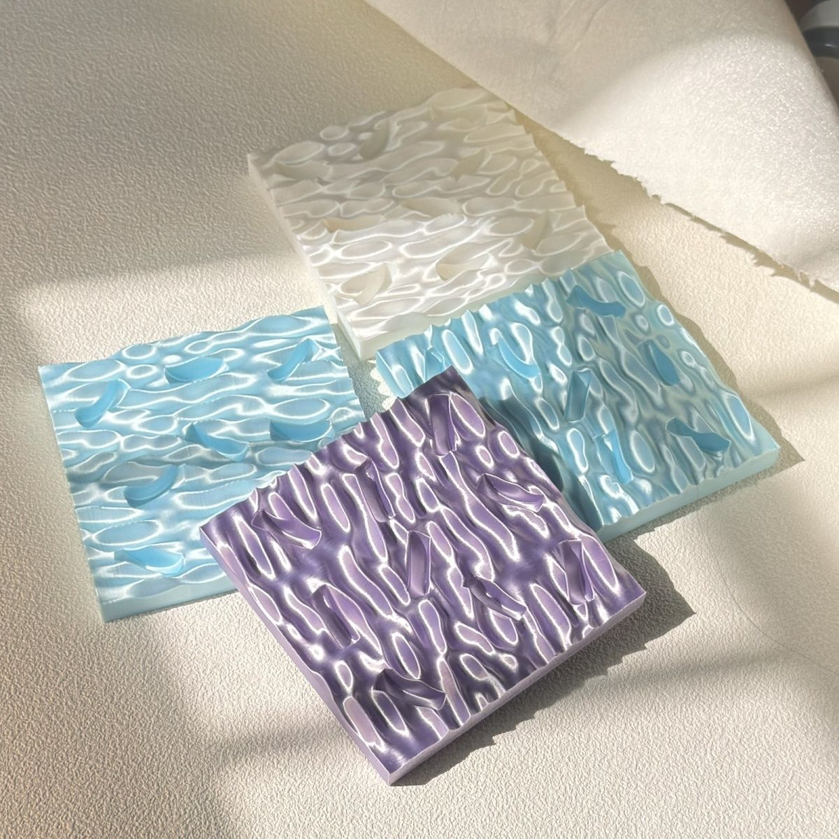 高级感3D打印海浪戒指饰品首饰陈列收纳摆件礼物治愈礼物戒指盘
