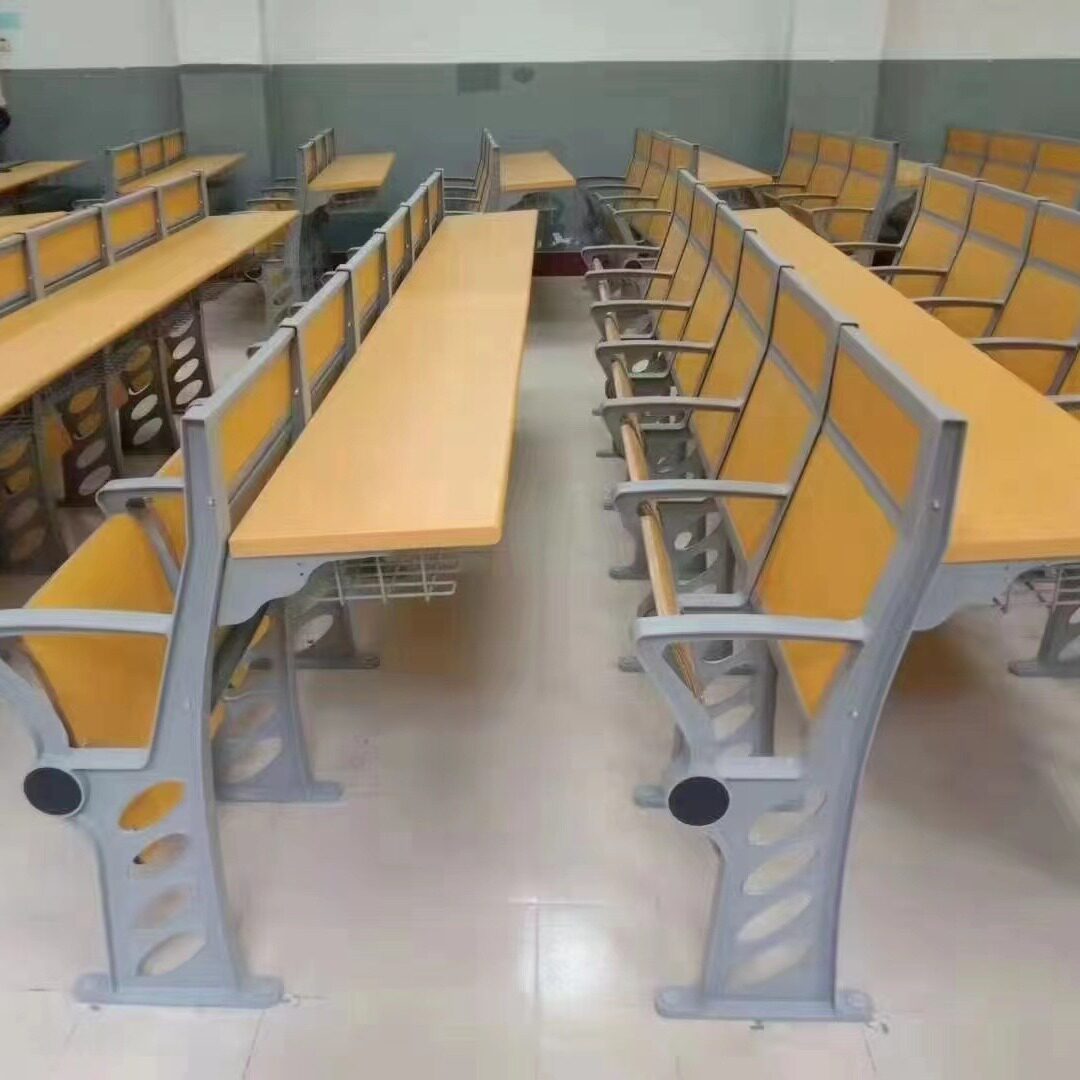 佛山厂家直销学校阶梯教室排椅多媒体课桌椅报告厅连排椅带写字板