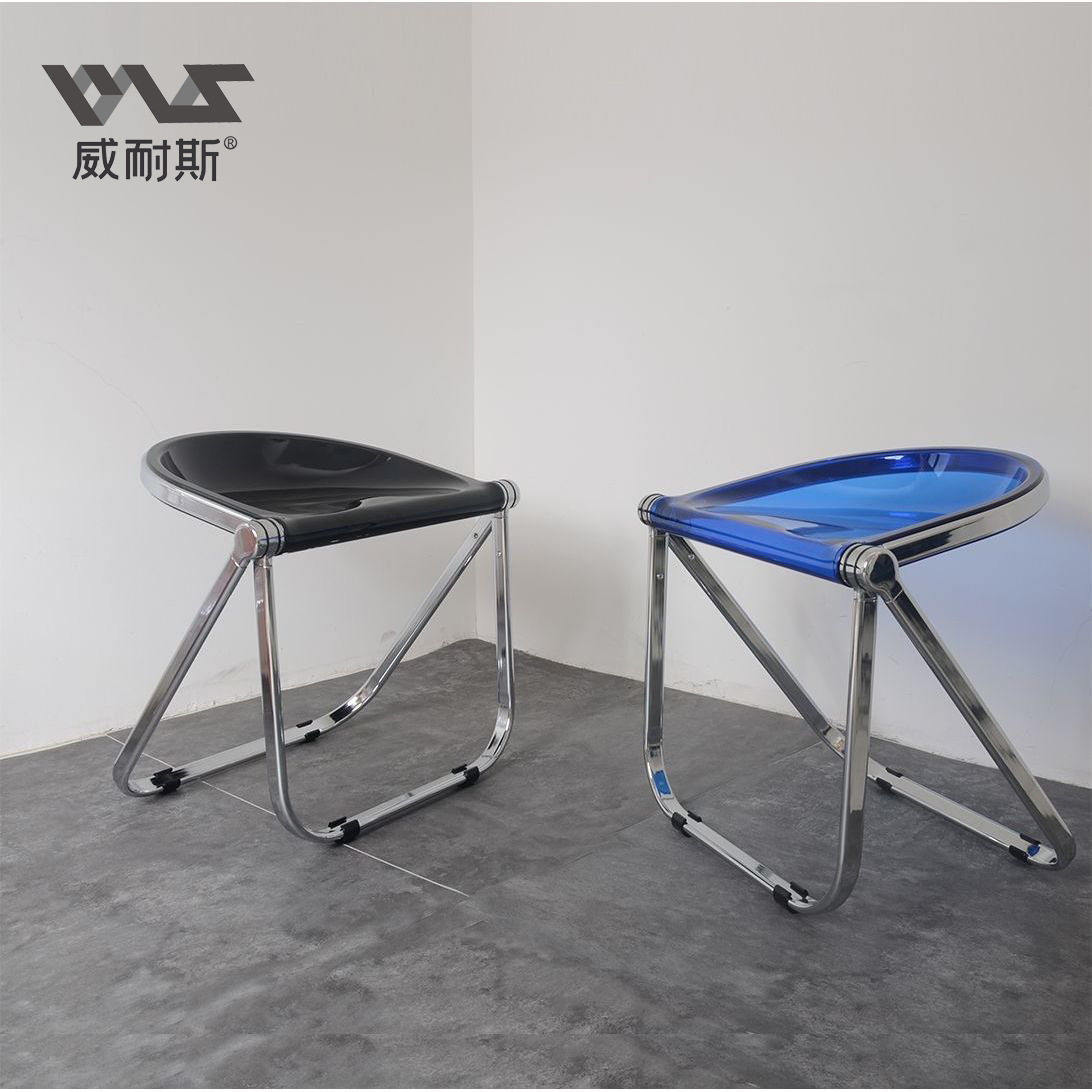 中古透明折叠凳ins风拍照化妆椅
