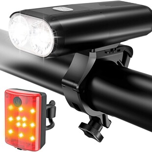 伏击者新款自行车灯铝合金高亮照明灯骑行装备自行车尾灯配件