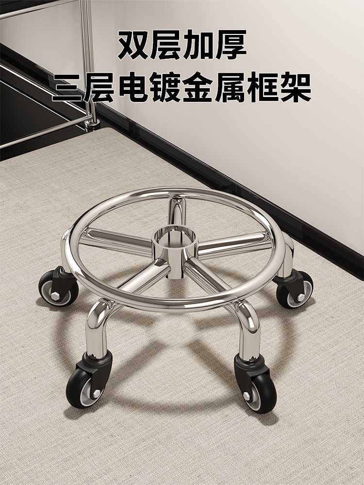 ◇万向轮换鞋凳儿童小板凳滑轮小凳子家用凳圆凳缝矮凳矮凳学步美
