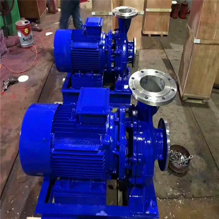 汉中卧式管道离心泵化工增压泵ISW65-125A功率2.2KW冷热水循环泵