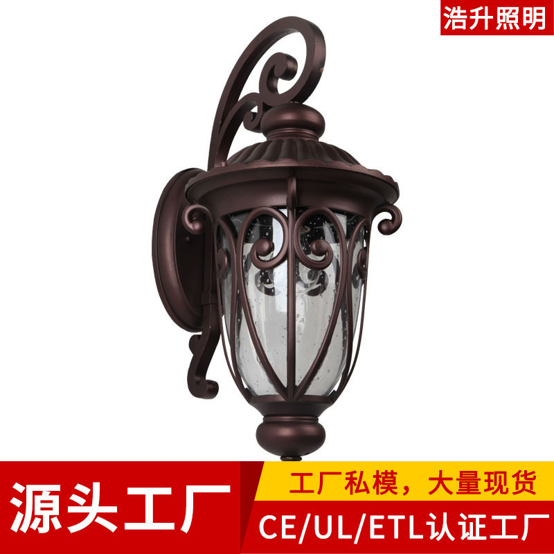 户外壁灯防水欧式庭院灯大门门柱墙壁灯室外阳台过道露台灯铝防锈
