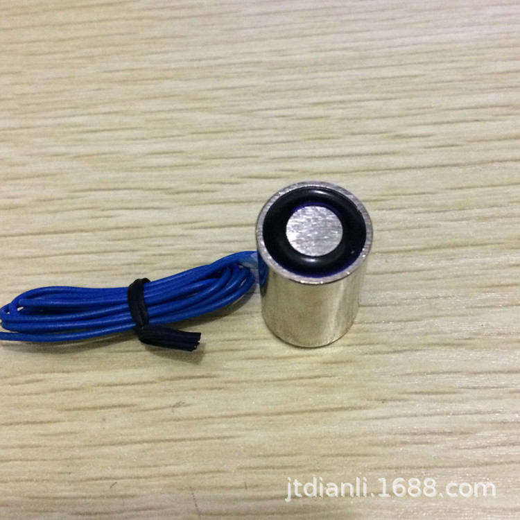 微型直流吸盘式电磁铁P16/25 直径16mm DC12V24V吸力2公斤 M4螺纹