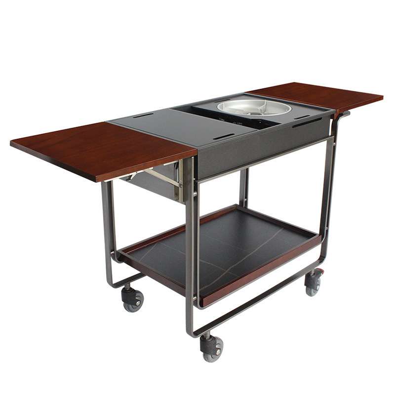 南方卡式炉煮餐车酒店餐厅移动五头鲍鱼车套房餐车加热烹饪服务车