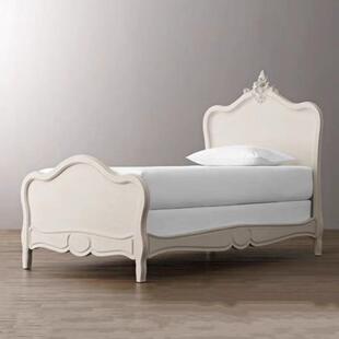 美式乡村单人儿童床1.2米实木床法式复古1.5米雕花床简约公主床