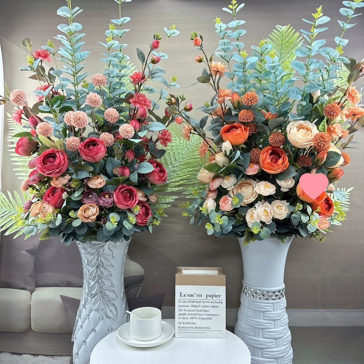 落地假花玫瑰花束客厅摆放花装饰绢花婚庆酒店花艺插花花