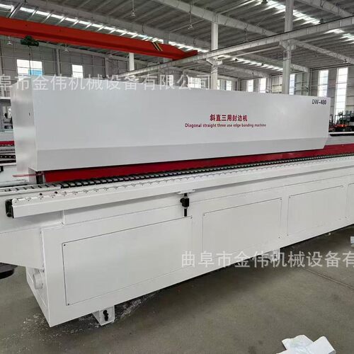 一键切换三种模式数控斜直一体封边机上胶锅式涂胶家具板包边机