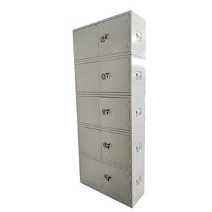 镁恩分五节锚拉手两侧把手文件柜铁皮柜办公室资料柜档案柜带锁办