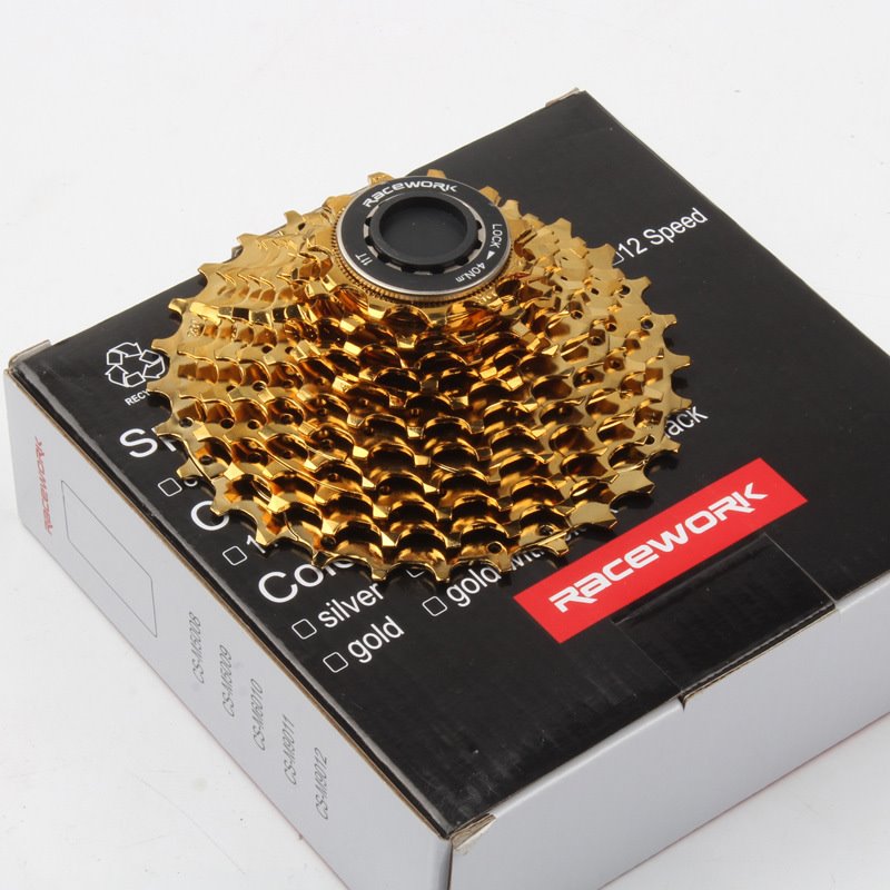 RACEWORK 公路车飞轮11速自行车卡式变速齿轮28T32T34T金色HG塔轮