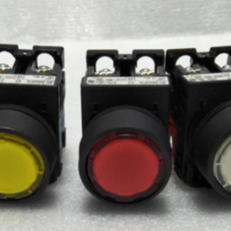 富士按钮 AR22EOL带灯按钮AR22EOL-11E3Y自复位LED 红黄蓝绿白橙