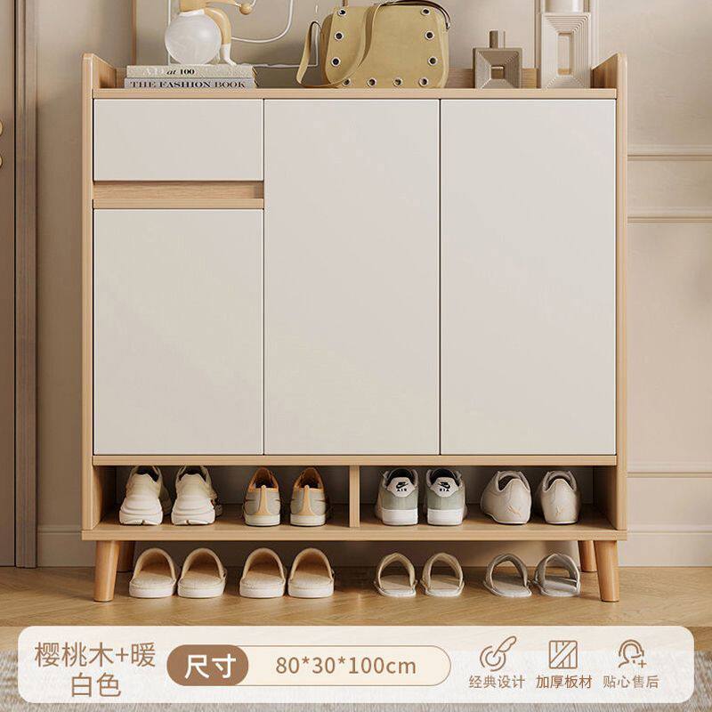 鞋柜门口进门靠墙大容量收纳柜出租屋入户门多功能防尘鞋架玄关柜