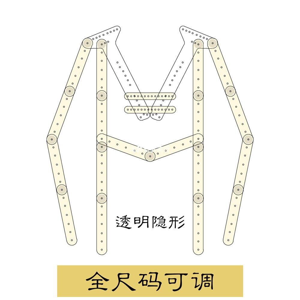白底图拍摄道具亚克力透明衣架后期图拍摄挂拍支撑服装隐形