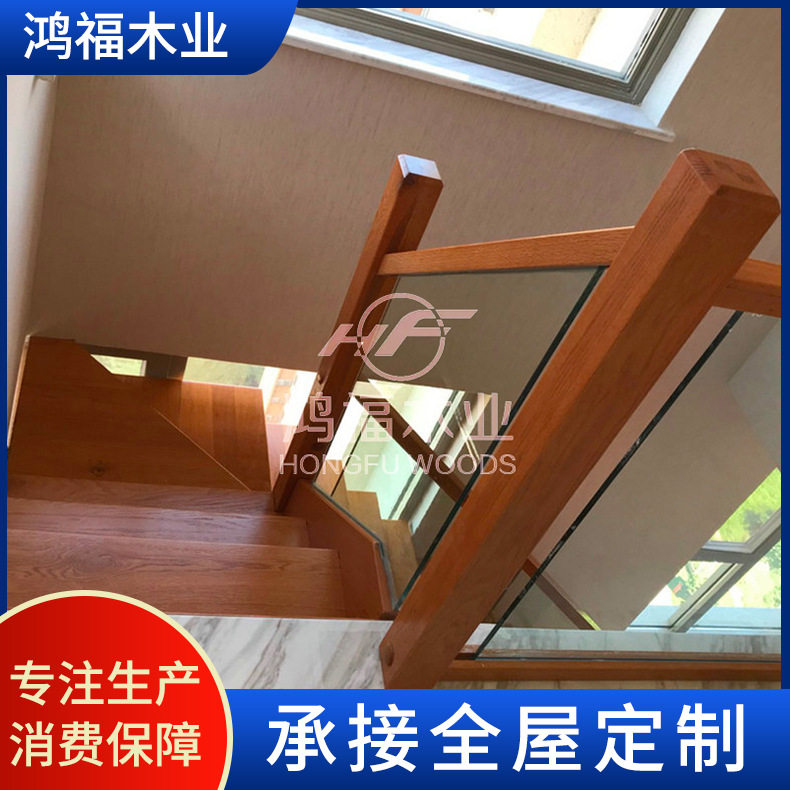 室内复式玻璃楼梯 阁楼家用扶手玻璃楼梯 斜爬内卷玻璃楼梯工程