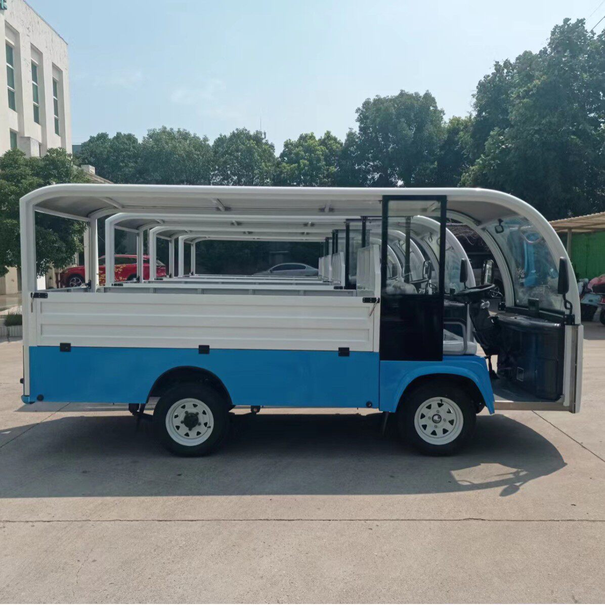 带顶棚厂内电动货车 电动载运车 2吨载重电动平板车