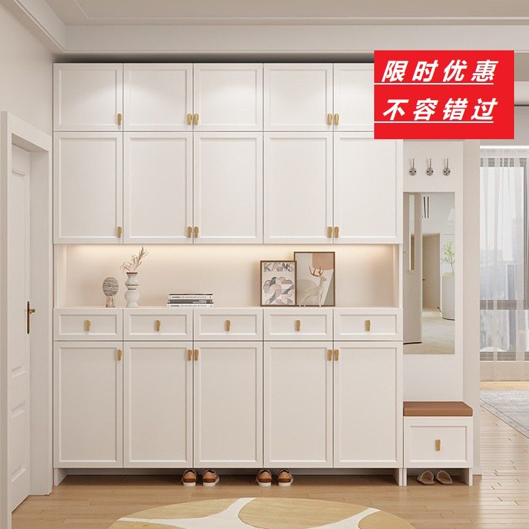 实木玄关鞋柜坐凳一体大容量