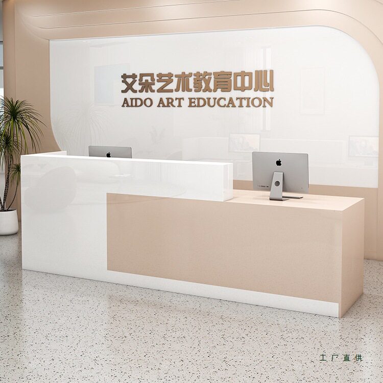 简约烤漆转角收银台前台