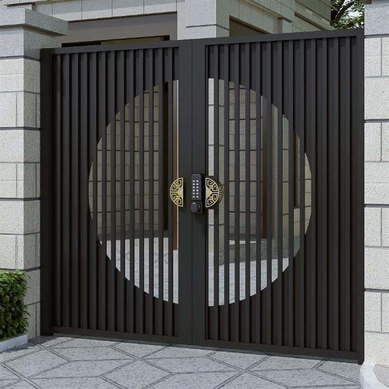 别墅庭院不锈钢铁艺百叶门