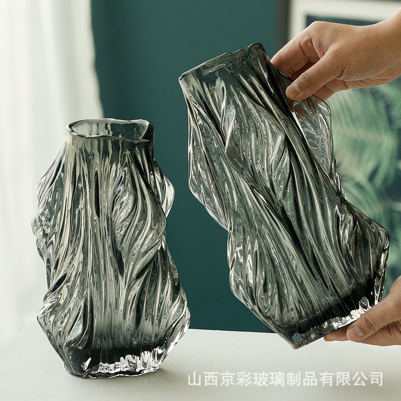 树根原色玻璃花瓶插花水养样板房电视柜酒店卧室玄关餐桌装饰品,电子元器件市场,电线扎带/束线带,淘宝优惠券,粉丝福利购,淘宝优惠卷