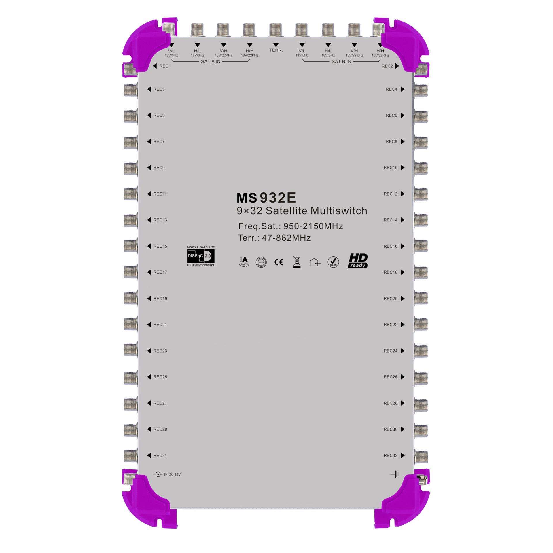 九进三十二出终端型多路切换开关MS932E9进32出