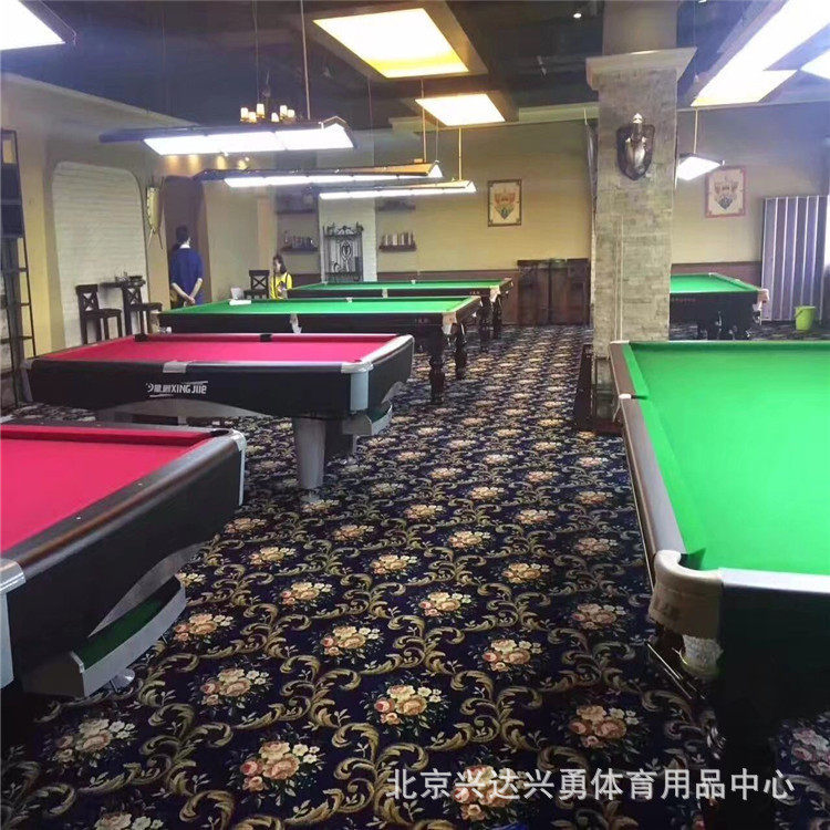 标准型美式台球桌青石中八钢库商用大理石桌球台家用室内送配置安