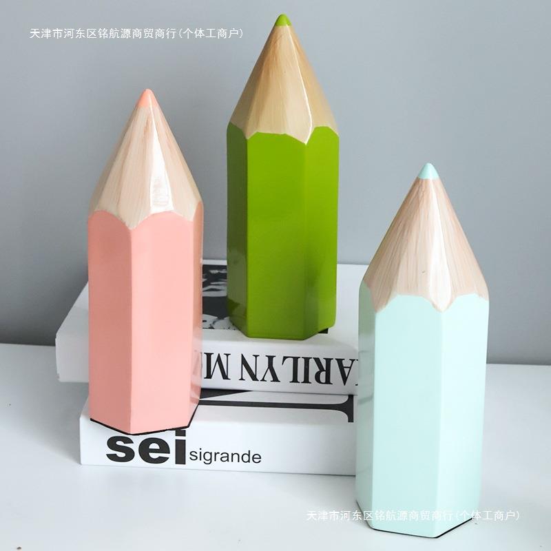 创意室内摆件工艺品儿童房家居摆件软装树脂铅笔趣味物包邮