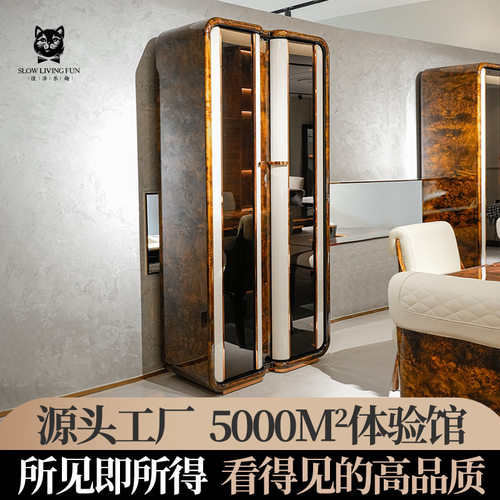 turri意式轻奢黑檀木酒柜