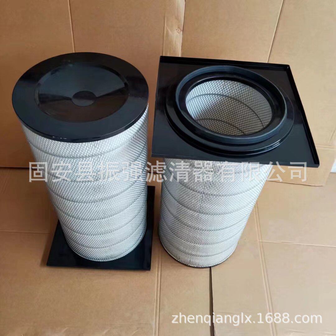 370*660聚酯纤维布方形除尘滤筒工业除尘器370*370*660纸质滤筒