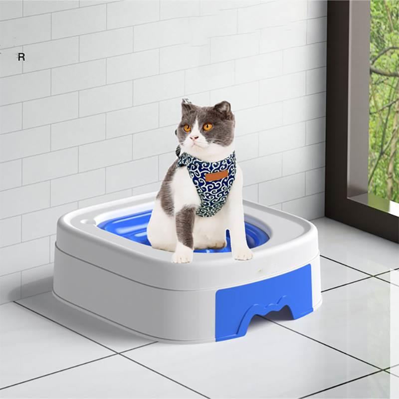 跨境新款自动训练猫厕所猫砂盆全封闭抽屉式防恶臭猫厕所训练器