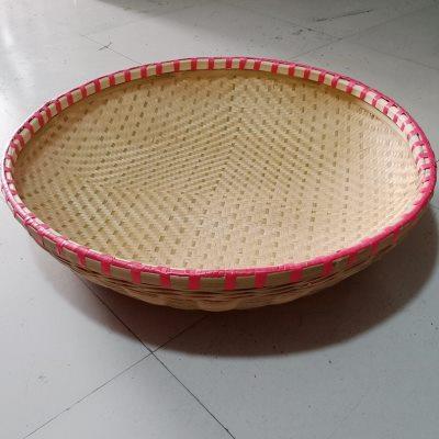 手工竹编竹匾 簸箕 环保竹篮 竹筛子 竹器 晾晒大竹匾 深款茶叶篮