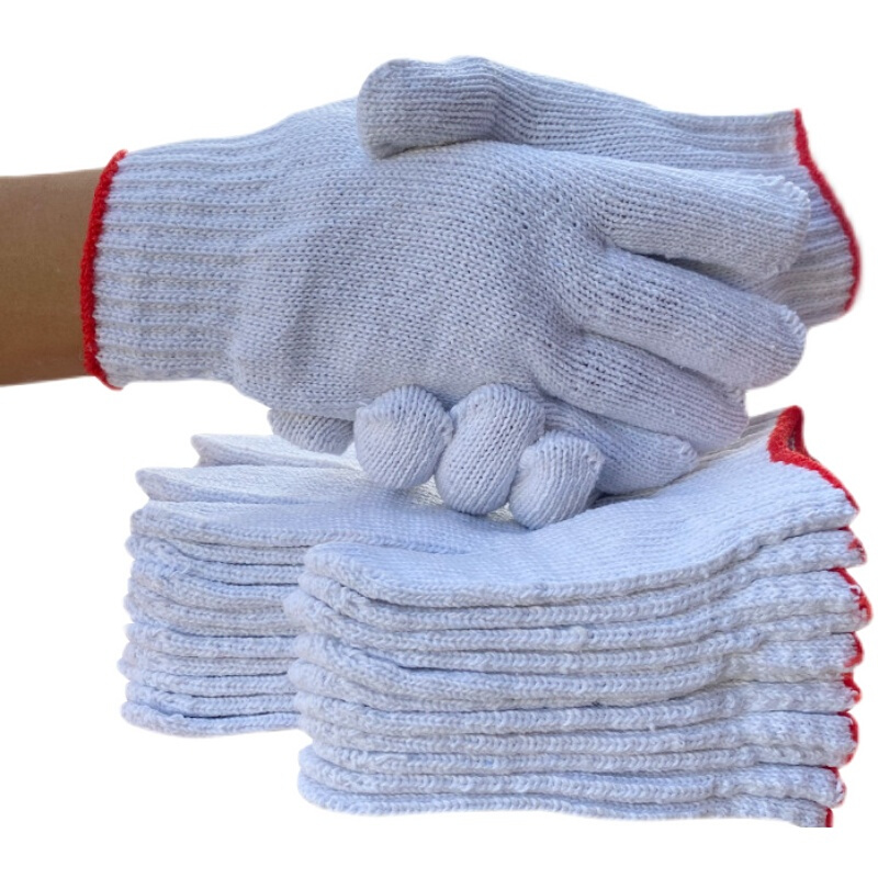 。劳动男工地干活加厚手套劳保耐磨工作防滑纯棉白棉纱Z棉线尼龙