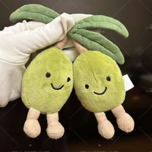 可爱新款青橄榄毛绒趣味挂件公仔玩偶钥匙扣挂饰背包ins装饰礼物