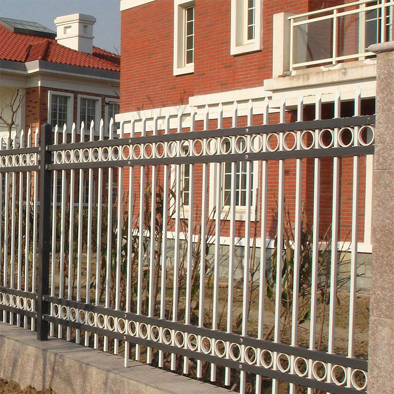围墙护栏锌院墙防护栏家用学校工厂围栏栅栏围墙围栏铁艺栏